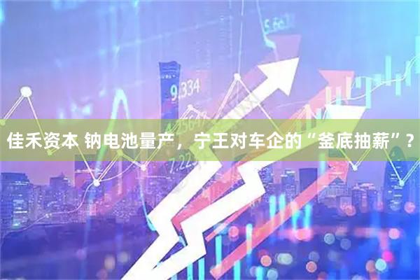 佳禾资本 钠电池量产，宁王对车企的“釜底抽薪”？